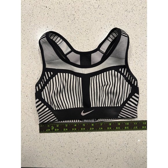 Nike Tops - Nike FE/NOM Flyknit Women's High-Support Non-Padded Sports Bra- Black/Grey/White